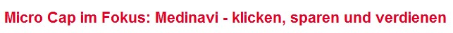 Finanztipp: MediNavi-Aktien In MediNavi-Aktie investieren